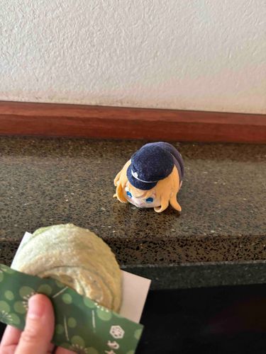 乱「今日は25日だから梅ヶ枝餅のよもぎバージョンが売ってたよ！」