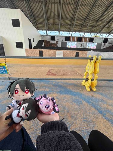 🎀「メロロンメロ。今日は持ち主さんのお友達と一緒に熊本のグリーンランドに来たメロ！」