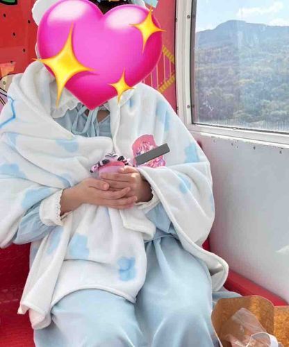観覧車、風がとっても強くて怖かったメロ……
でも持ち主さんが抱っこしてくれたから安心メロ！