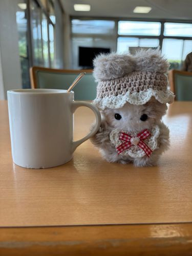 モンブランちゃんとキャラメルマキアート☕️‪