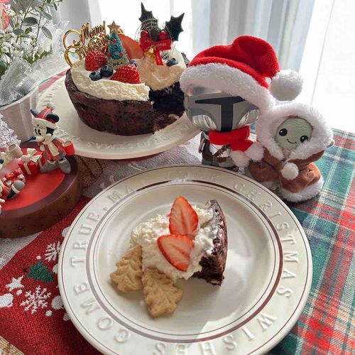 手作りクリスマスケーキは
フォンダンショコラ🍫💓