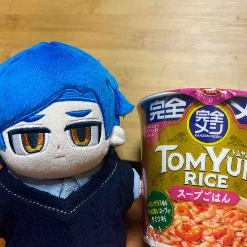 完全メシのトムヤムライスだぞ、主。バターやチーズを入れて食べるのも良いかもしれないな。(オノノ)
