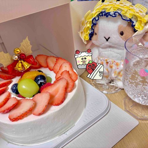 いちごいっぱいで嬉しいね‪ꔛ‬♡‪