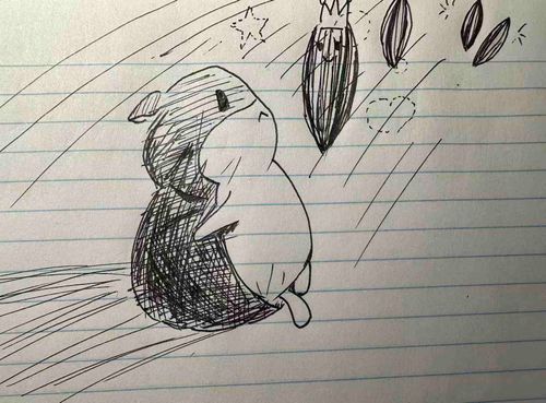 飼い主の友達が描いた僕だ