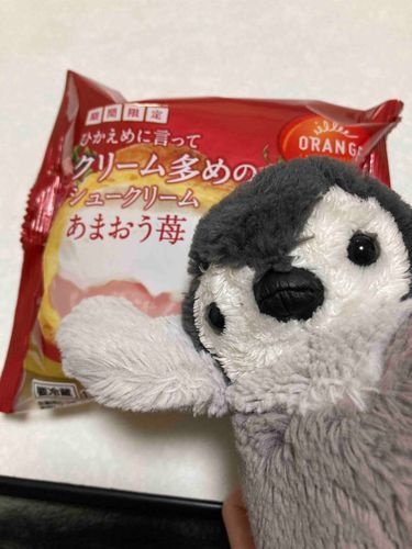 美味しそうぅぅ
いちごのシュークリームだって！
消費期限が今日だから食べるよ