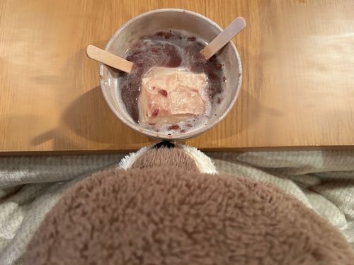 あずきバーでおしるこ作ってくれたぞ‼️
ま、おれは甘いもんはちょっと……
おつに譲ったぞ
