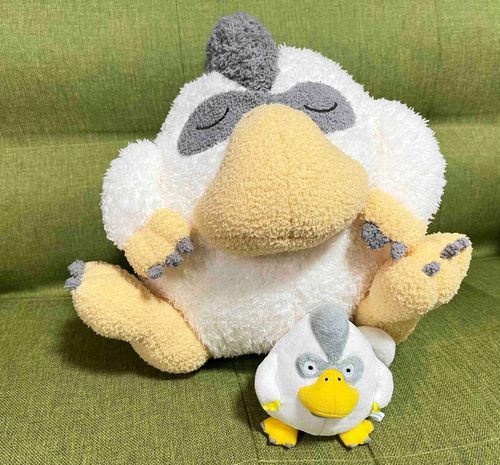 ついにおおきなぼくのクッションがとどいたので報告もじゃー🧸お、おおきい..！なんかにてるようなにてないような..🤔おなかにあながあいてて、ニンゲンがてを入れてぎゅってしてねるらしいもじゃ😪
ぼくよりふわもこもじゃ笑🧸