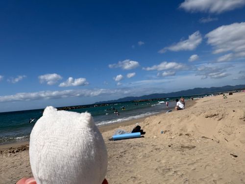 海水浴きた！うみきれい