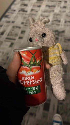 これから仙台に行くよ〜
ままの大好きなトマトジュースととと