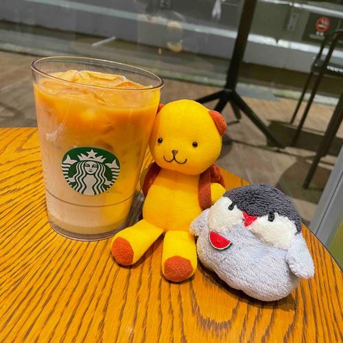 スタバに行きました。
ご主人はほうじ茶ラテというのを頼んでいたよ。
甘い〜って言ってました。
ご主人、いつもはゆずシトラスティーだもんね…
ちょっと冒険してみたかったんだって。