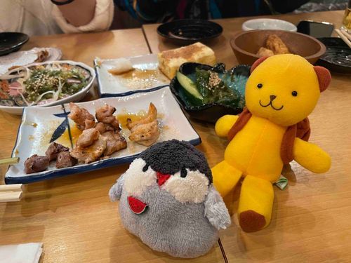 ご主人が友達と一緒に焼き鳥食べたときの🐔