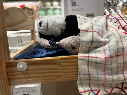 IKEAのベッドコーナーでガチ寝のりん