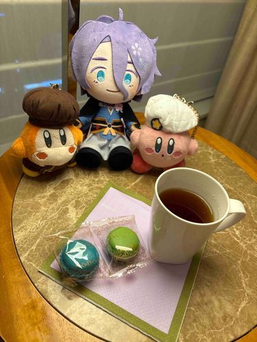 よるの　お茶も　ふうりゅうだねえ