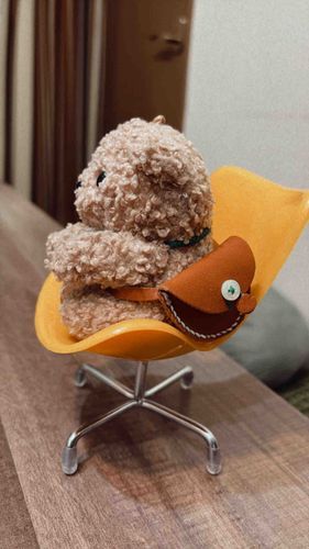 ままさんがぼくにバッグを作ってくれたんだー！　ままさんがろうがんがひどいってなげいていたよ。