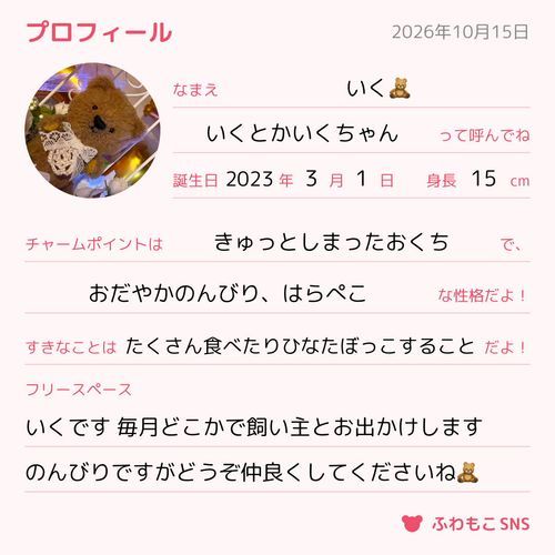 作ってみました🧸✨
改めてよろしくお願いします！