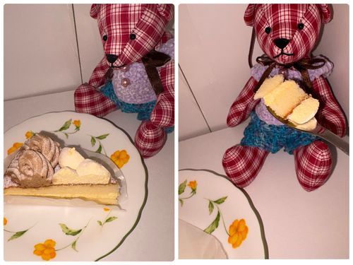 夜食の時間ですな〜🤭
一口もらいましたぞ😏ちょっとスプーンが大きすぎましたな…