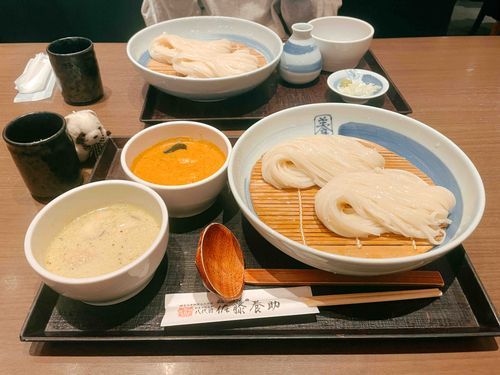 佐藤養助ってとこの、タイカレー二味セットだって！
稲庭うどんって細めでコシがあるおうどんらしいよ。