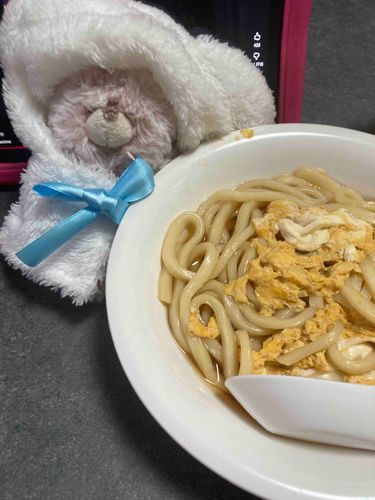 ご飯はうどん！
服似合ってる？