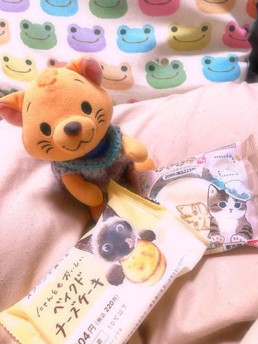 2月22日はにゃんにゃんにゃんの日なんだニャ！
飼い主とファミマに行って、スイーツ買ってもらったよ♪
猫の日バンザーイ！
╰(*´︶`*)╯♡

毎日が猫の日だったらいいのに…って呟いたら、飼い主が「えっ？2月中は猫月間じゃないの？」だって。そうだったのかぁ♪
