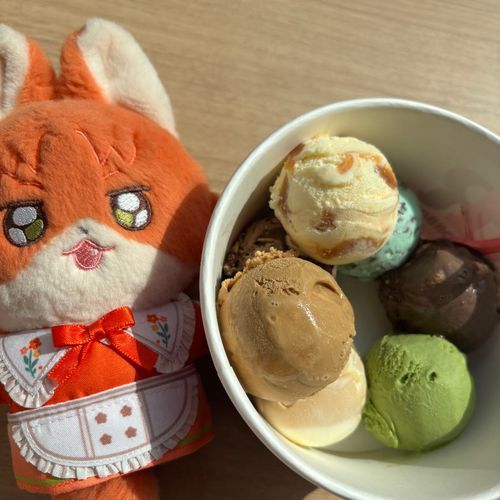 い〜っぱいあいすをたべたぞ！！