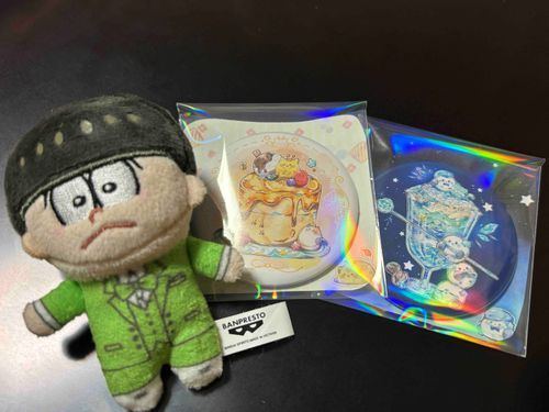 ちょろ、自作の缶バッチが届いたよ