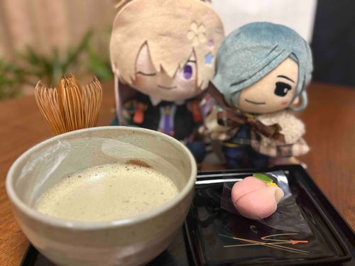 主がお抹茶をたててくれたよ🍵