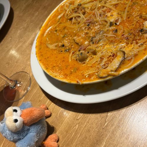 スープパスタ食べた！