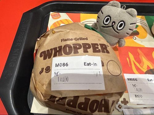 〻ʘᴥʘ〻 誕生月なのでバーキンアプリのクーポンでワッパー一個無料でした。