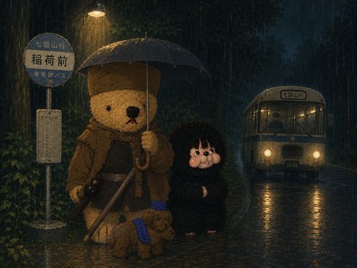 AI妄想劇場

あなたトトロっていうのね❗️
いや、わし
源治郎じゃ💦


これを見た宮崎駿がトトロを思いついたとかつかないとか…
知らんけど