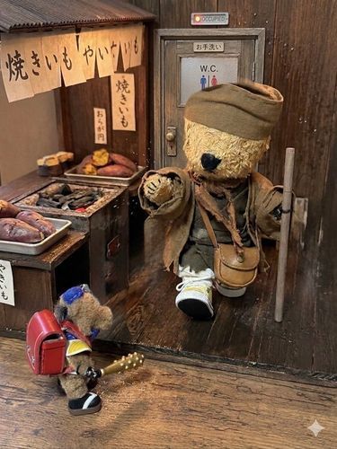 モモ「焼き芋下さ〜い🙌
あれ、おじさん居ないや」

源「おっ！いらっしゃい！おじさんお花を摘みに行ってました🚽😅
焼き芋だね🍠すぐ用意するからね」

モモ「おじさん、その手って…💦」

源「ん❓おじさん鍛えるから、熱々の焼き芋🍠も素手で掴んじゃうよ！」

モモ「濡れてるけど💧…洗ったヤツだよね💧」

源「ん❓よし特別大きいのを…🖐️💦🍠」

モモ「オシッコじゃないよね💦」

源「ん❓はい🍠🖐️💦」




