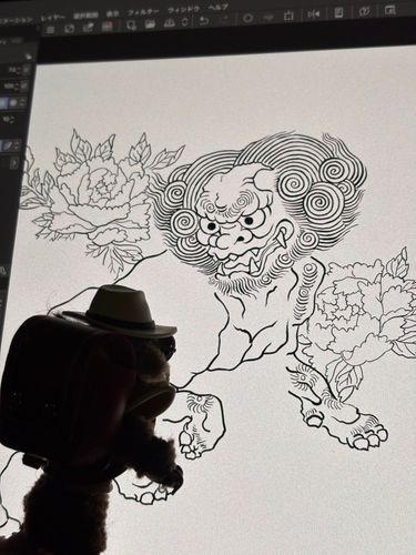 唐獅子の頭のパーマみてると
目が回る〜🌀💦