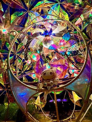 もち主に夜遅くまで連れ回され、なんかキラキラした台座に置かれたおもち