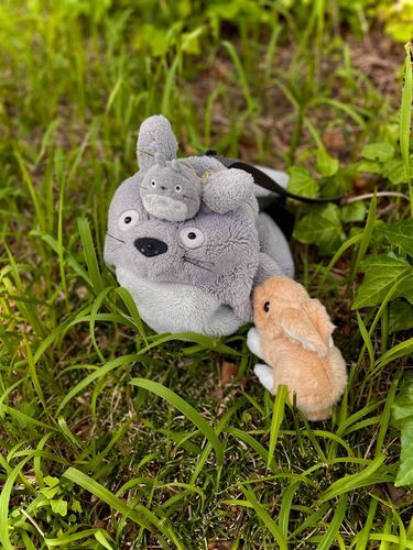 トトちゃんさすが葉っぱの中にいるの似合う〜って、ひさちゃんも〜って、くっついてるとこ撮ってもらったの！！🍀💕