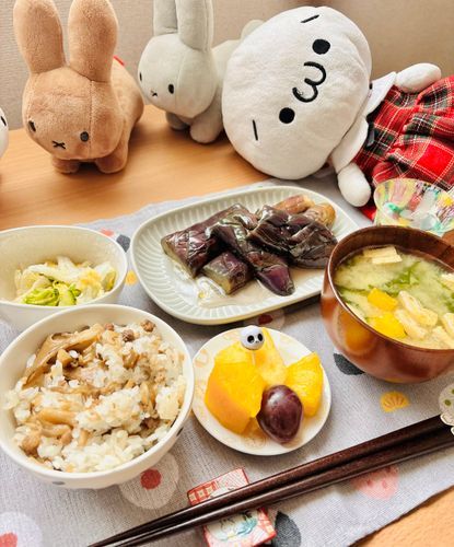 おひる〜牛きのこごはん