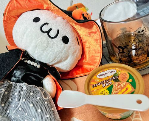 晩酌🥃かぼちゃのハーゲンダッツおいしー！🎃