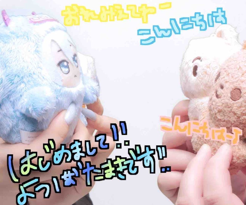 ぱんじゅんのアニキとかーくんとりっちゃんとはじめてごあいさつした！😎（ぱんじゅんのアニキみえてなかったからとりなおした）