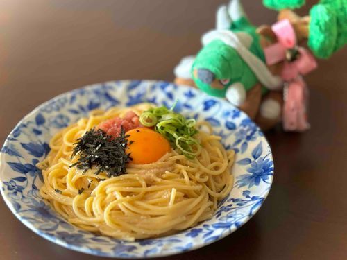 明太クリームパスタを作ったよ🍝