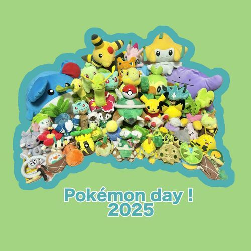 遅刻しちゃったけど 今年もPokémon dayおめでとう〜！！🥳お家にいるポケモン全員で記念写真📷✨
これからも たくさん仲間を増やしたいな！🌱