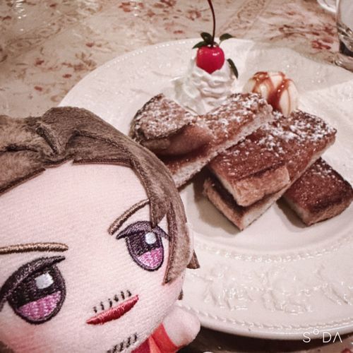 ｷｬﾗﾒﾙﾄｰｽﾄだょ~。ｻｸｻｸで甘くて美味しかったよ~。