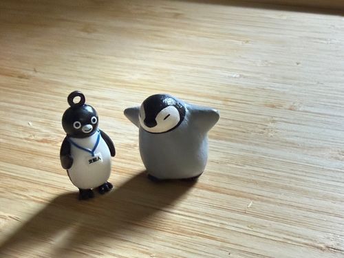 にゅーよくざいのすいかのペンギンさんは、支配人だったよ！
ぺんちゃんとどっちがおっきいかな?
ぺんちゃんはぺんちゃんのほうがちょとおっきいかなて思う