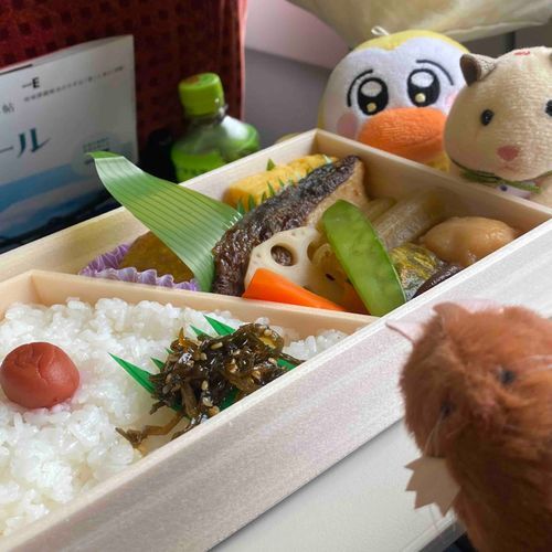りょこういってきたの！新幹線で食べるお弁当、この世でいちばんおいしいかも