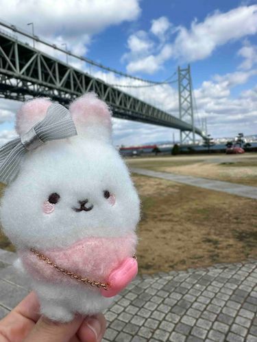 ココムー、これが明石海峡大橋だよ