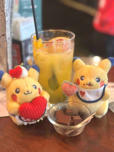 先週の抽選で旦那が当ててくれたから、ピカダイお迎え出来たので2人と2匹でHUBで乾杯した🍻