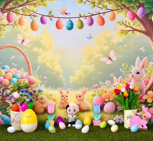 4月のぬい写真📸 🐶
テーマはイースター🐰🐣🌷