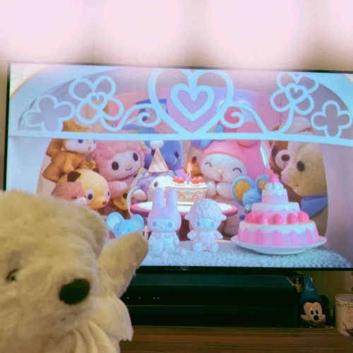 きょうから、マイメロちゃんクロミちゃんのアニメがはじまったくぅ💕
ずっとたのしみにしていたくぅー✨
ご主人とこれから いっしょにみるくぅー💕