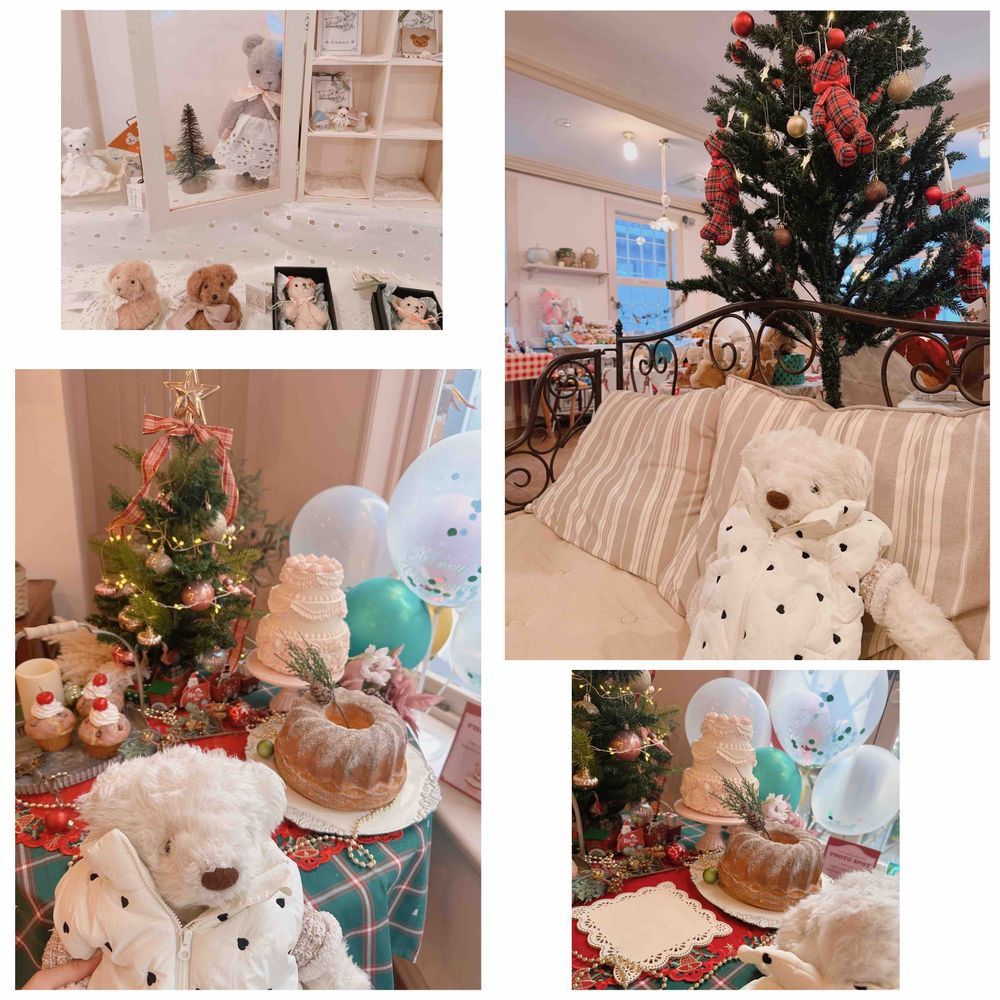 クリスマス過ぎちゃったけど、前に遊びに行った時のお写真くぅ🎄🎅
テディベア作家さんたちのpopupくぅ🧸
みんなみんな可愛いくて🥺
お店の雰囲気もステキすぎだったくぅ🎀
雑貨の作品もあって、小さなお茶セットの食器を買ったくぅ🫖☕️