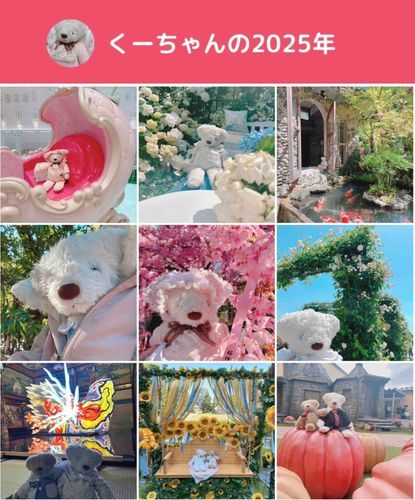 大晦日くぅー🔔
今年はいっぱいいっぱいお出かけが出来て、とっても楽しくって幸せな日々だったくぅ🫧

お友達のふわもこちゃんもいっぱいできて いいねやコメント、あたたかい言葉にいつも元気をもらっていたくぅ💕
仲良くしてくれて本当にありがとくぅ💕
来年ものんびり、楽しい時間を過ごせたらうれしいなぁ💕
どうぞ良いお年をお迎えくださいくぅ✨