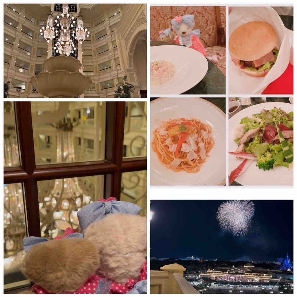 昨日の思い出くぅ💕

ミッキーミニーちゃん達からお祝いのメッセージをもらえて、ご主人とっても喜んでいたくぅ✨

2枚目の夜ご飯のリゾットがとっても美味しかったくぅ🤤
お部屋からディズニーランドの花火もみえたくぅ🎆
3枚目は満足顔のくー💕
4枚目はお月様とくー🌙

