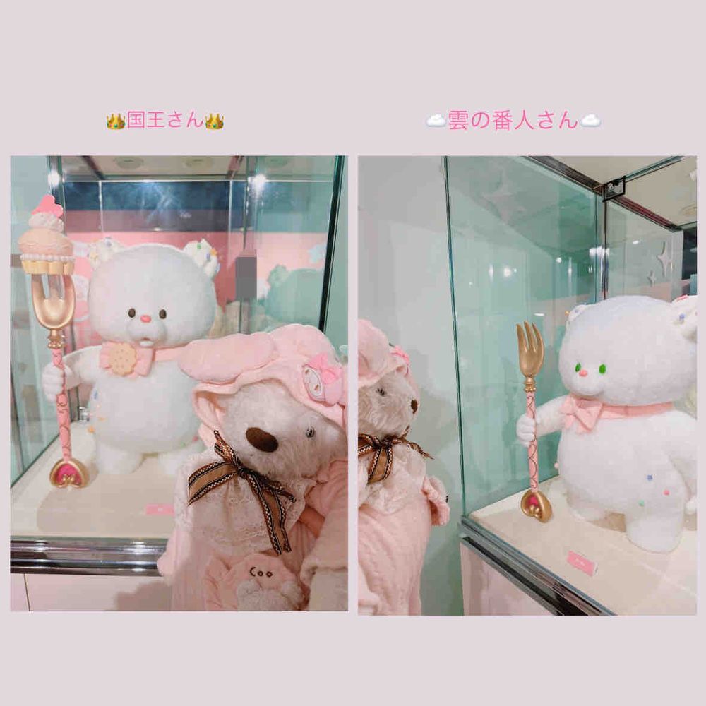 少しまえにNetflixシリーズのマイメロちゃんクロミちゃんの展示会に遊びにいってきたくぅ🐰💕

実際に使用された、マイメロちゃんピアノちゃんたち💕
ジオラマや小道具もみれたくぅ💕
1枚目くーいるの分かるくぅかなぁ？