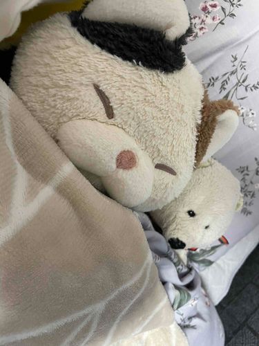 おともだちのしろちゃんとすやすやー